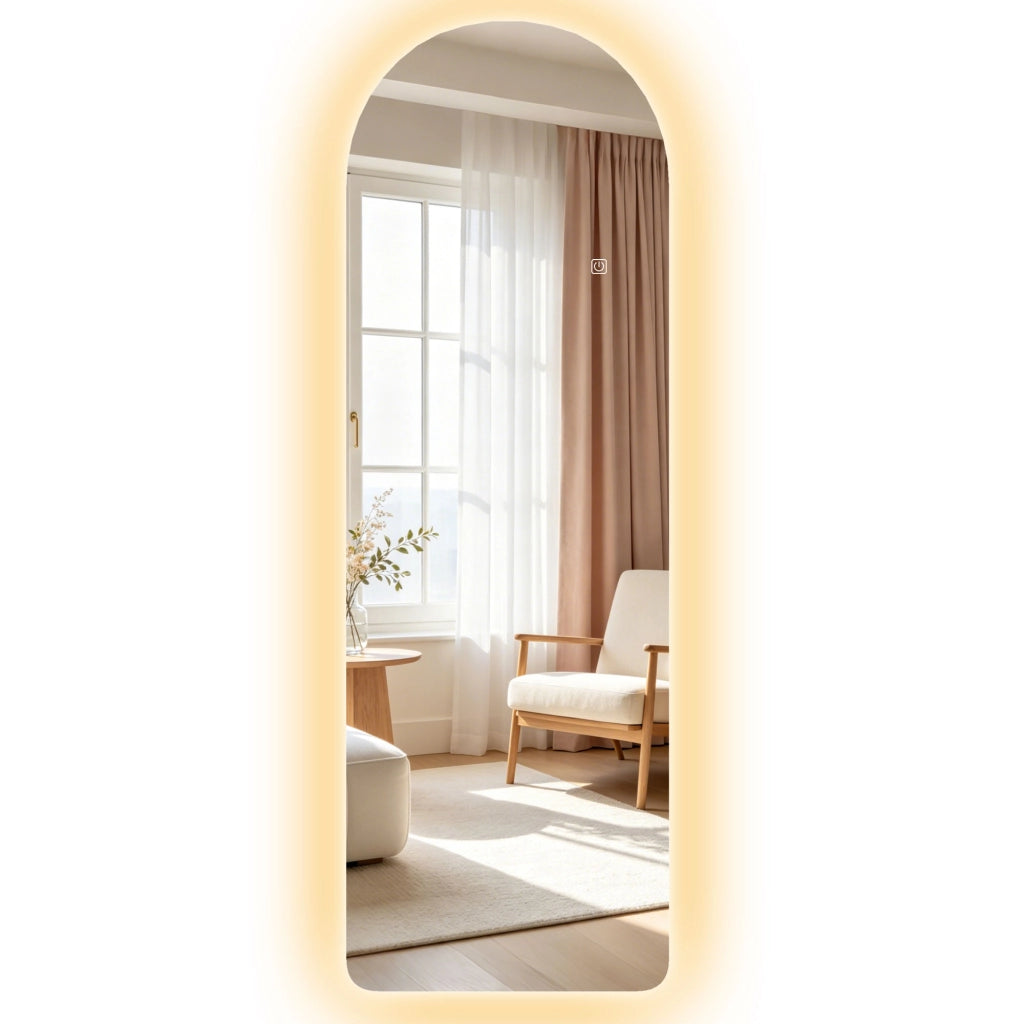 Specchio da parete con LED ¨C zephmum ¨C 120x40 cm