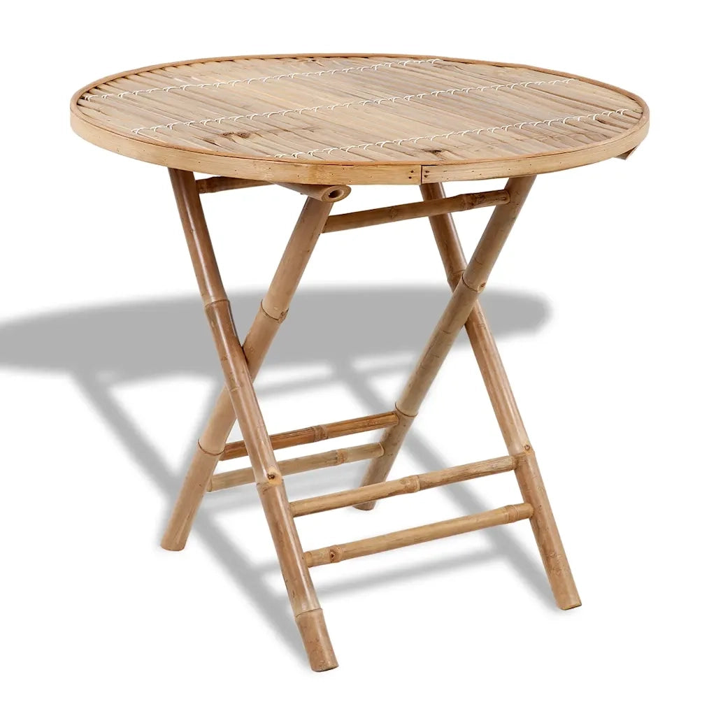 Set da Pranzo da Giardino 5 pz Pieghevole in Bambù 41497