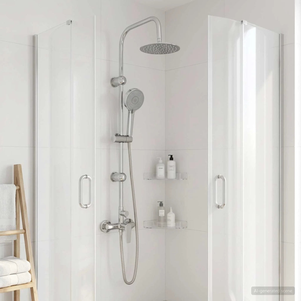 Sistema Doccia Cromato Acciaio Inox 21 x 48 x 112 cm 42053766