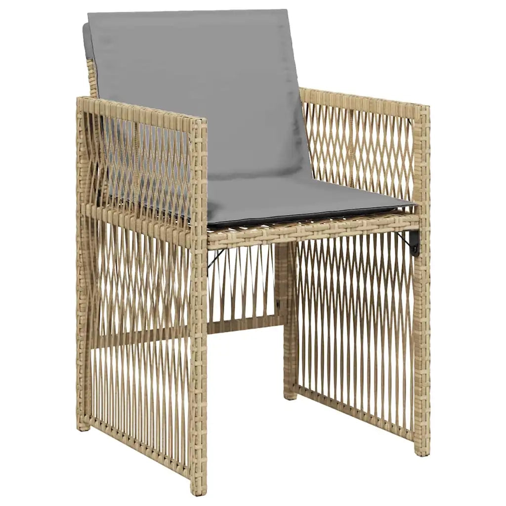 Set da Pranzo per Giardino 5 pcs Beige