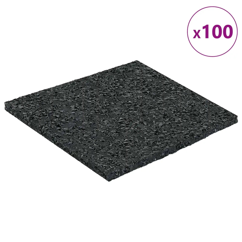 Pad per patio in granuli di gomma Nero 9 x 9 x 0,3 cm Gomma 42027240