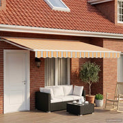 Tenda retrattile manuale Arancione, Grigio, Blu, Bianco 4 × 3 m 3420259