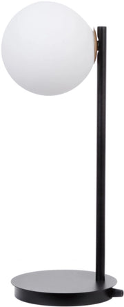Lampada da tavolo moderna nera sfera vetro Gama G9