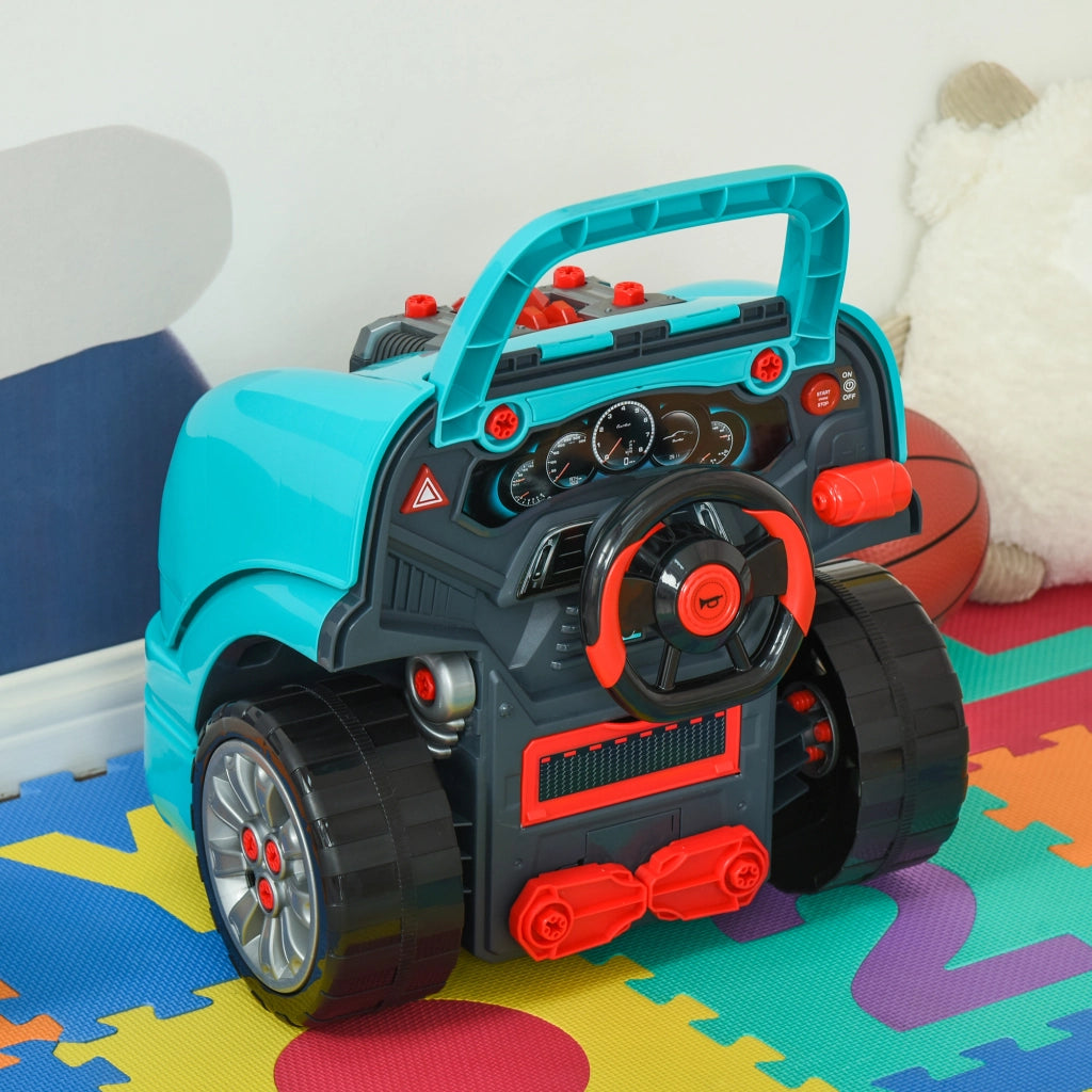 Camion Giocattolo per Bambini ¨C Minimal ¨C Nero e Azzurro, ABS e PP, 40x39x47 cm
