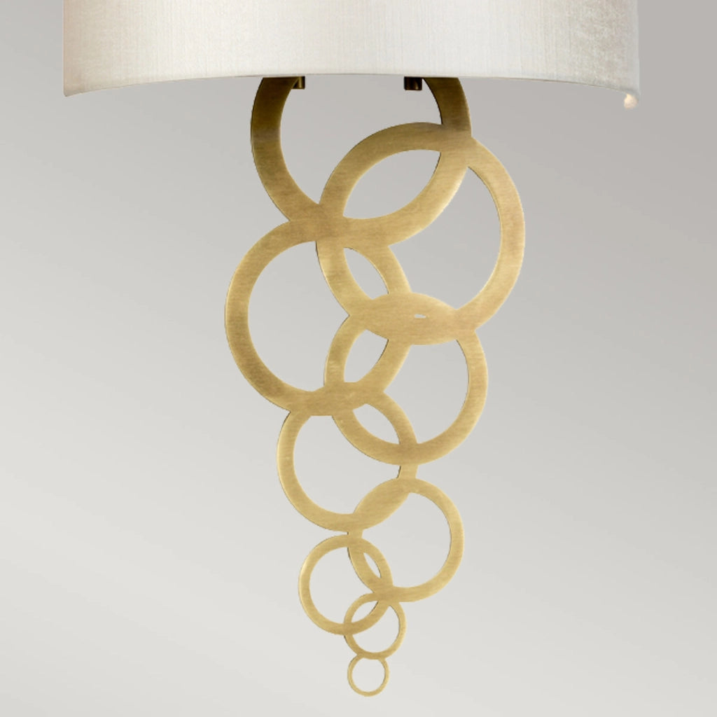 Applique Curtis ottone anticato crema 29cm E27 Elstead