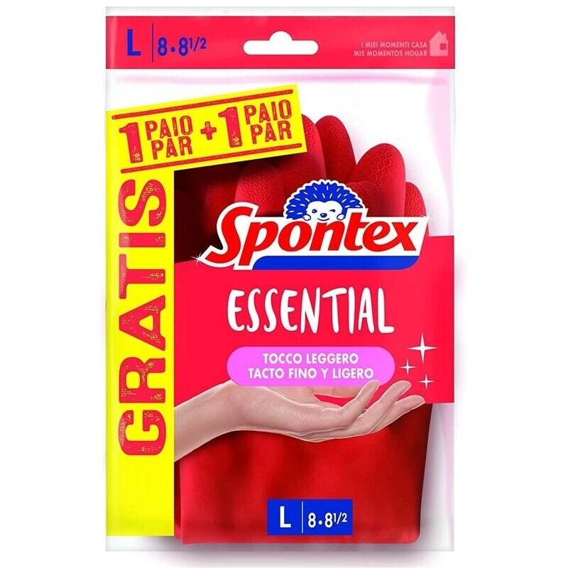 SPONTEX GUANTI IN LATTICE SUPER SOTTILI 2 PAIA TAGLIA S