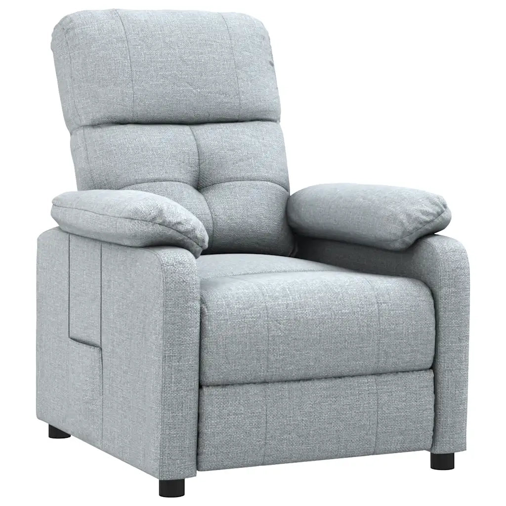 Poltrona Reclinabile in Tessuto Grigio Chiaro 289662