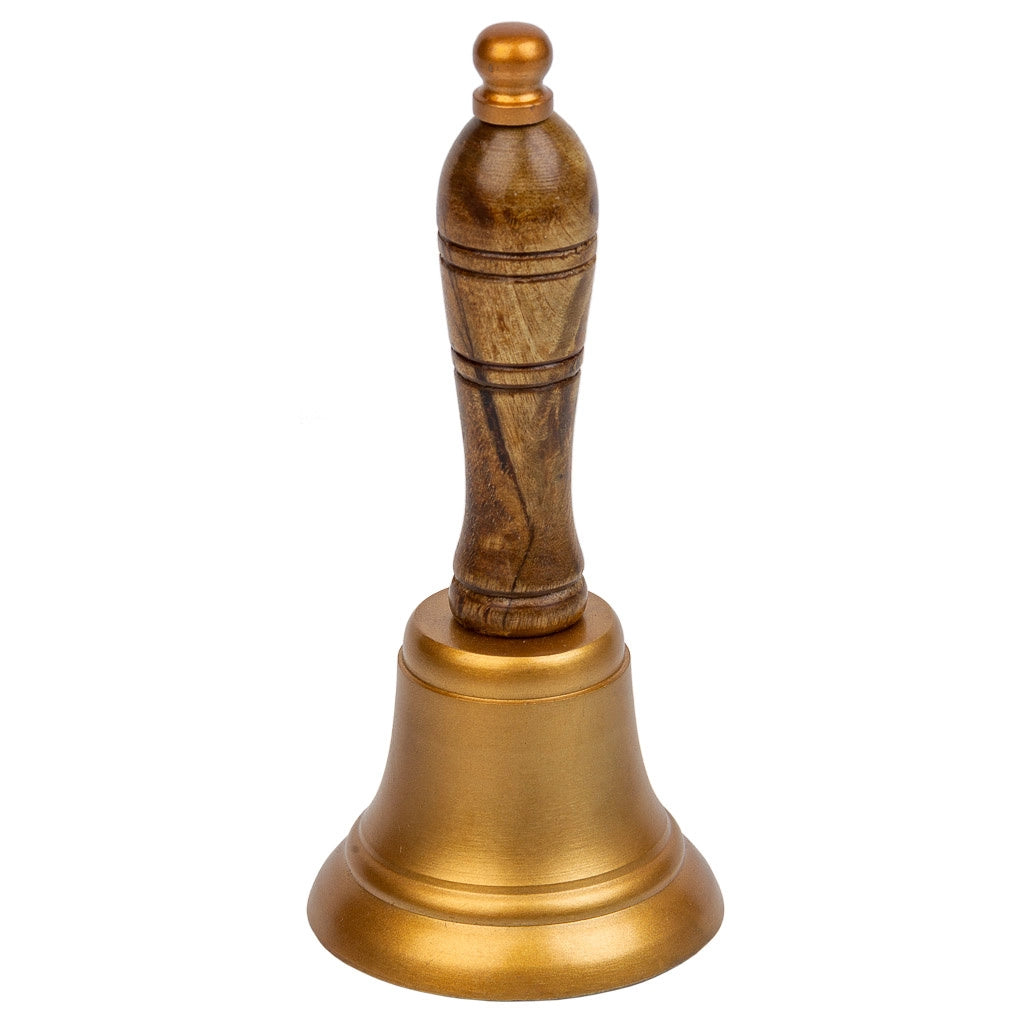Campana in alluminio e manico in legno marrone d7x21h