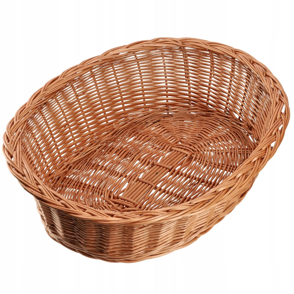 Cuccia per cani e gatti KADAX in vimini naturale, grande, ecologica, 85 cm di lunghezza