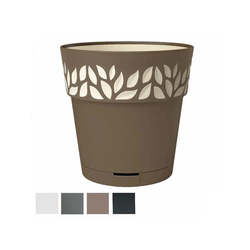 Vaso Cloe Tondo Ris.Acqua Grigio 25 H 25 Stefanpl