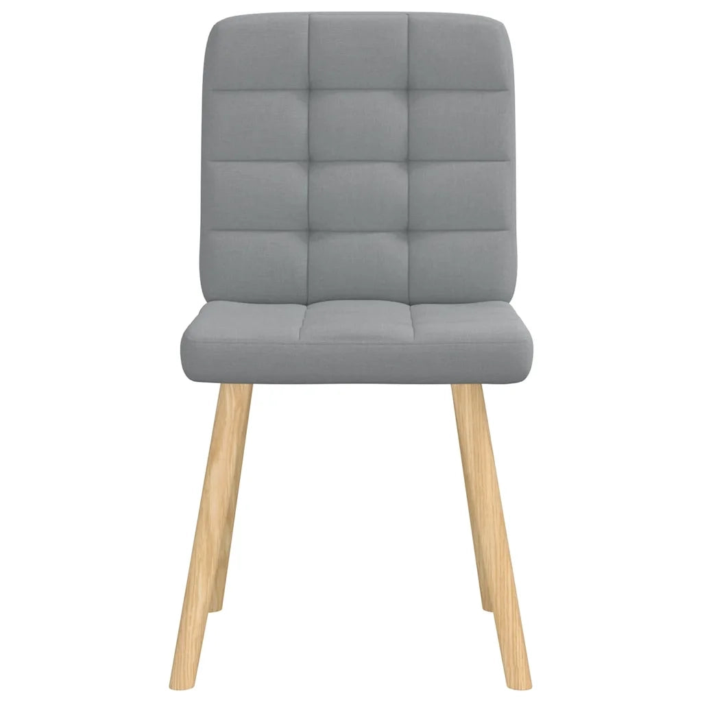 Sedie da Pranzo 4 pz Grigio Chiaro in Tessuto 3315191