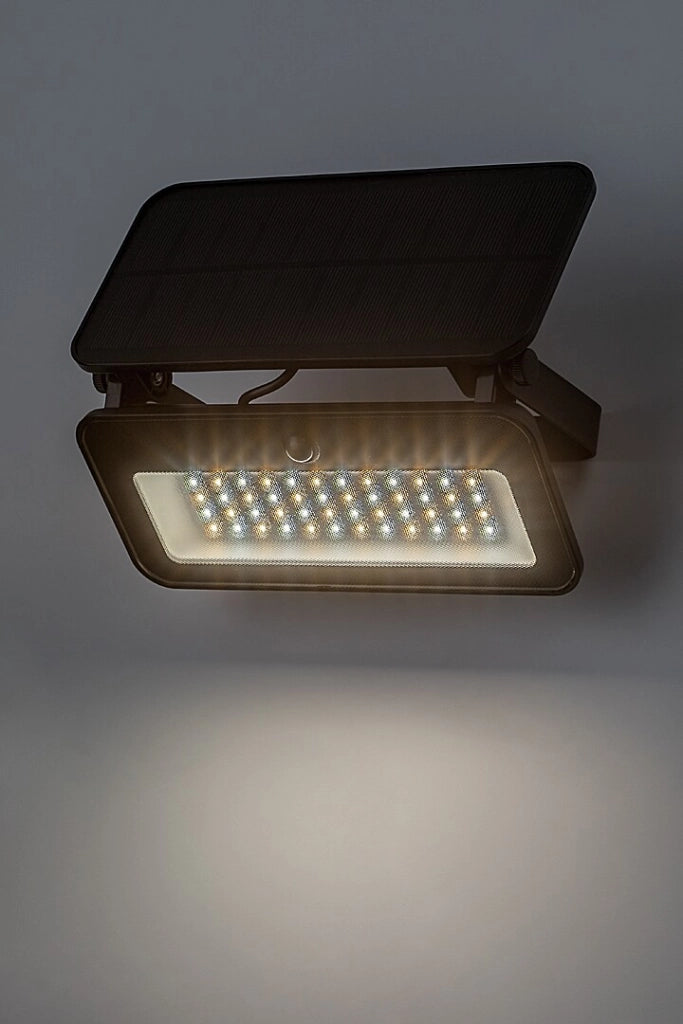 Faretto solare LED 8W con sensore PIR IP65 nero Rabalux
