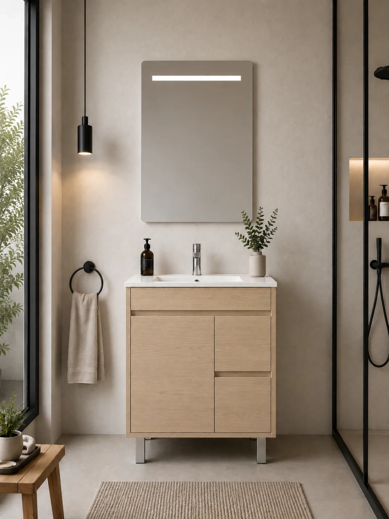Mobile bagno con lavabo ORIGENBATH ISQUIA senza specchio 60x35 cm estepa