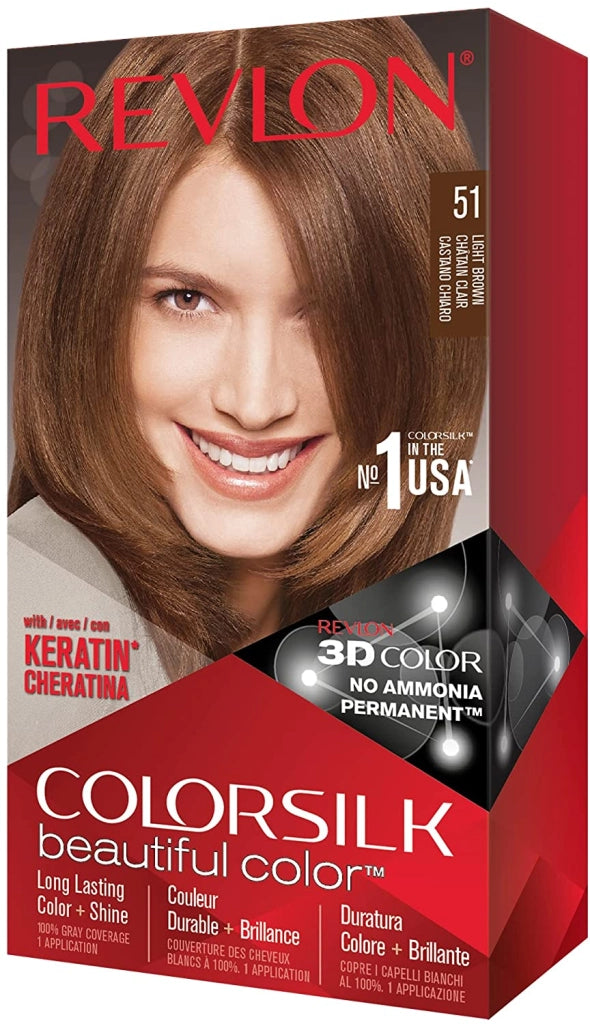 REVLON COLORAZIONE PERMANENTE COLORSILK N 51 LIGHT BROWN
