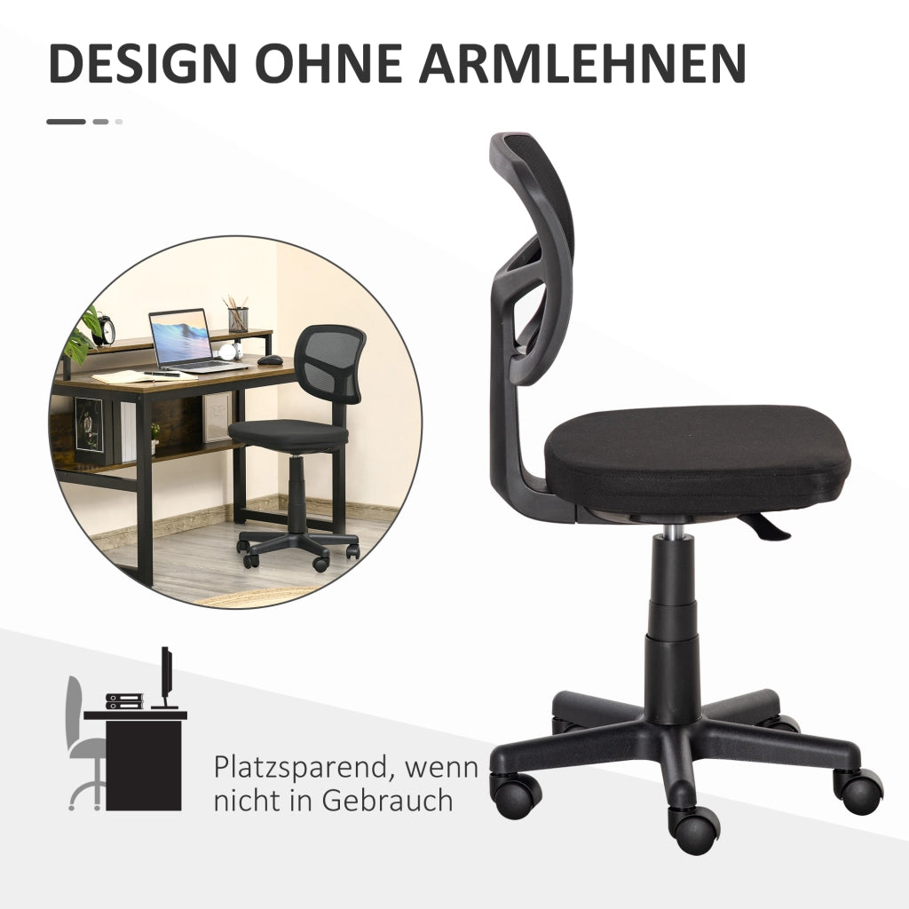Sedia da ufficio ergonomica ¨C Minimal ¨C nero, altezza regolabile
