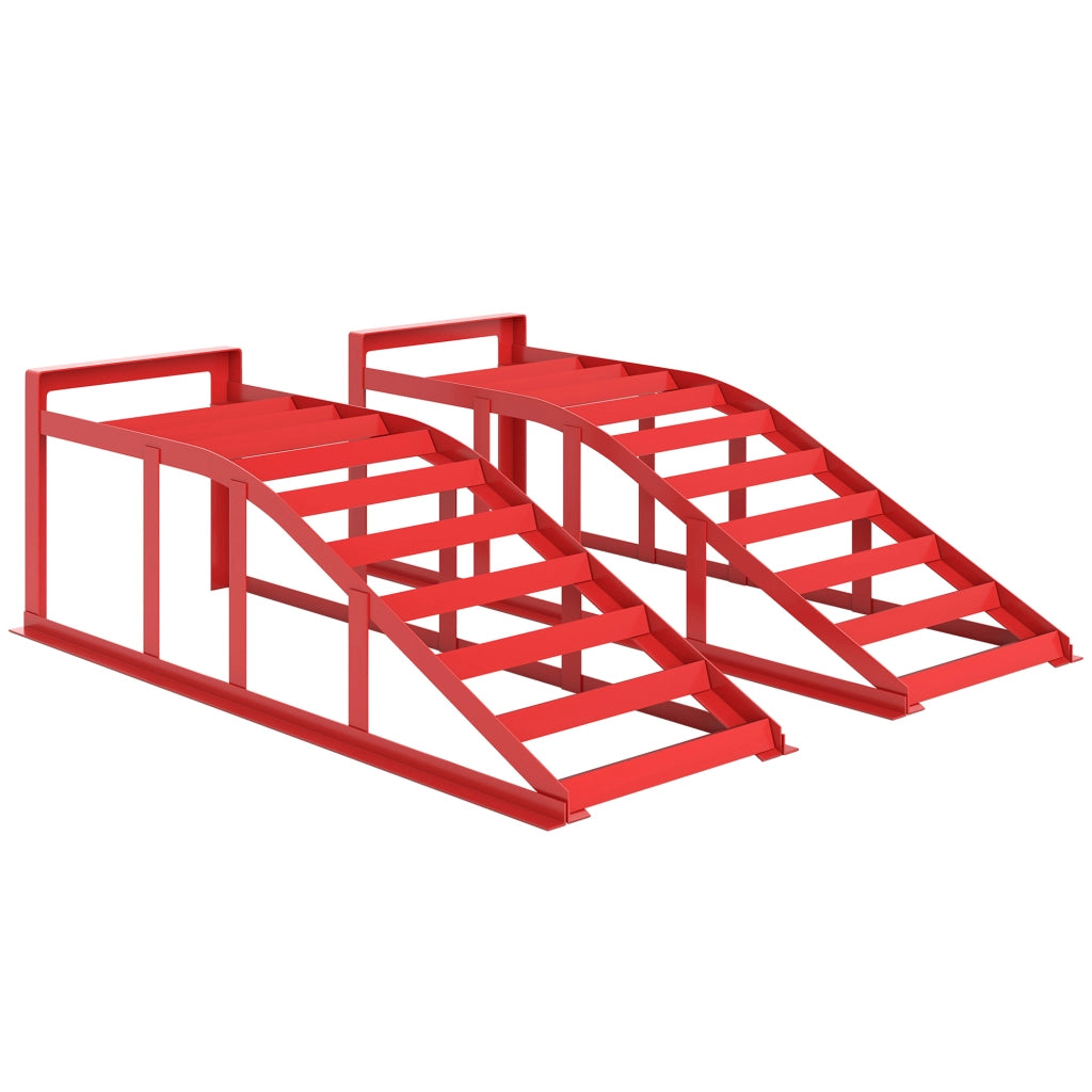 Rampa di sollevamento auto in acciaio ¨C Minimal ¨C Rosso 83.5x30.5x27 cm