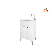 MOBILE LAVATOIO ANTA DOPPIA cm 50 x 50 x h.83 - bianco lucid