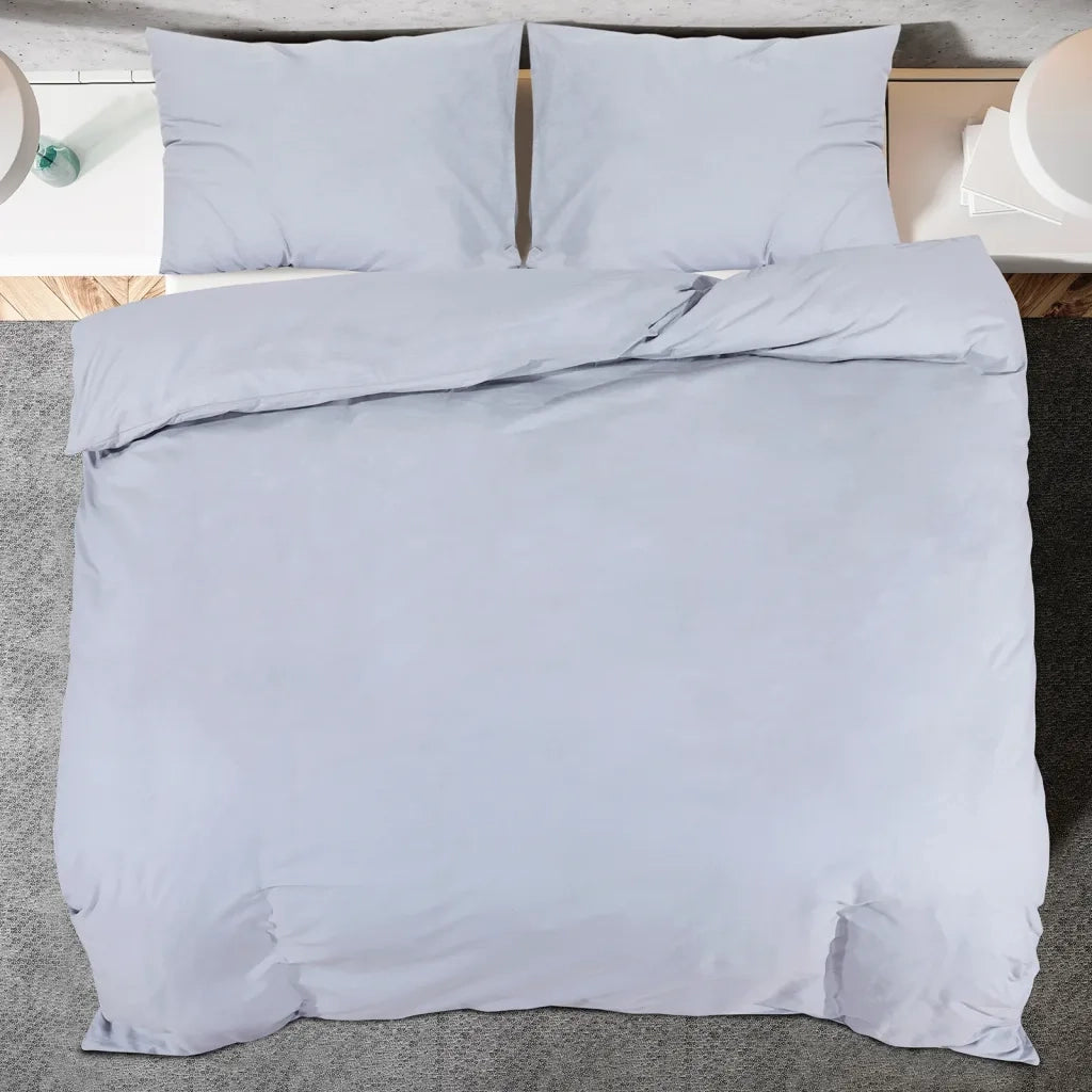 Set Copripiumino Grigio 260x240 cm in Cotone 136100