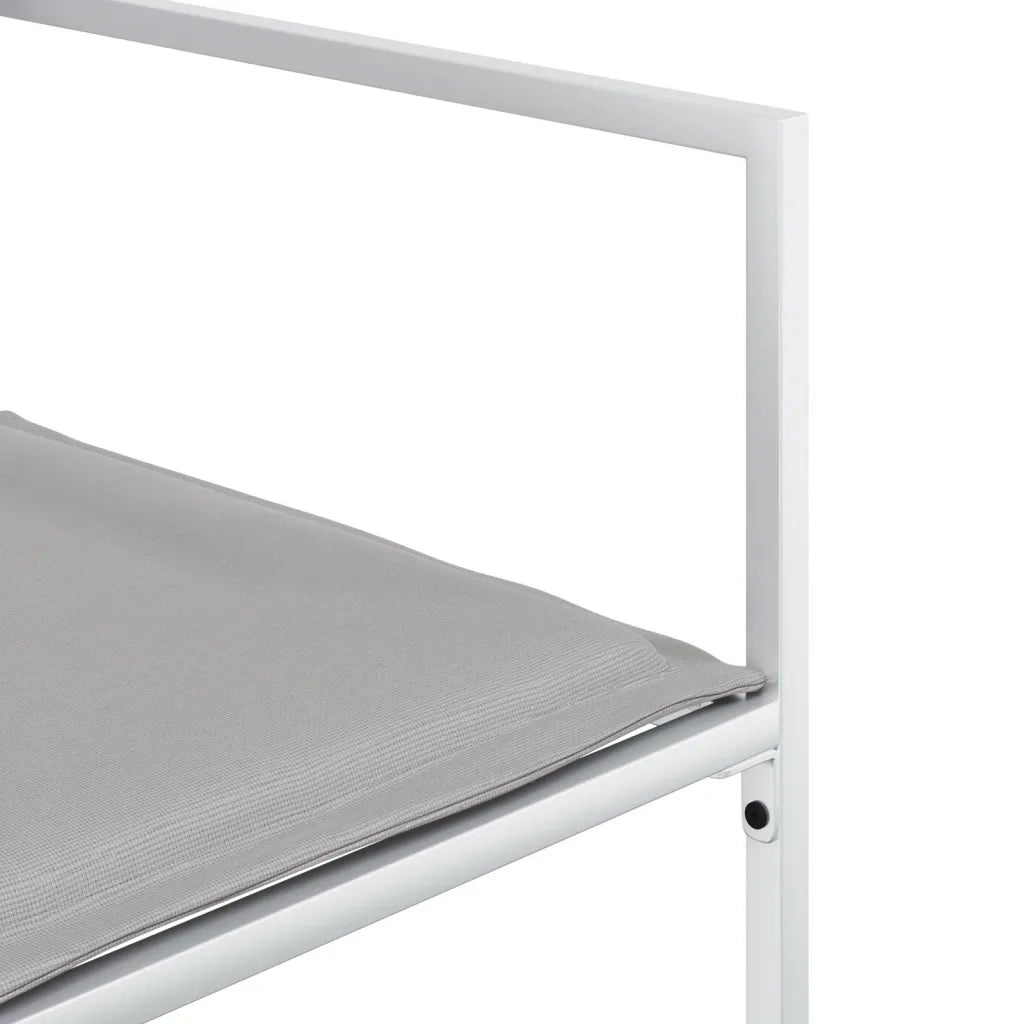 Set da Pranzo da Giardino 7 pz con Cuscini Bianco in Textilene 3295089