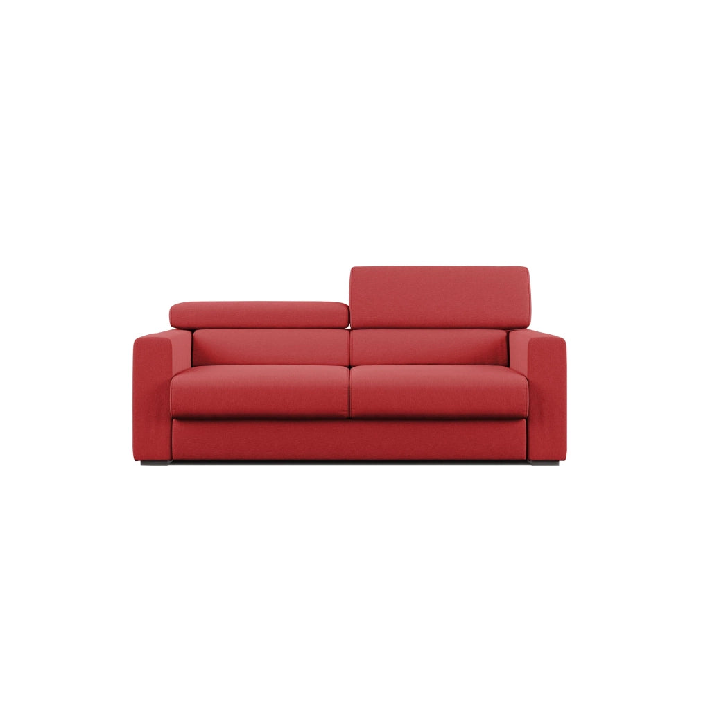 Dylan Divano con pouf estraibile 188 cm rosso