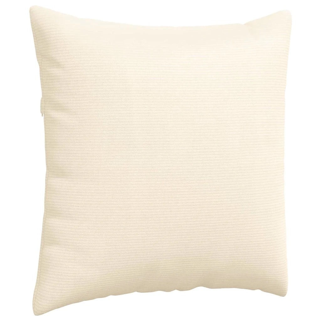 Cuscini da Divano 2 pcs Crema 60 x 60 cm Tessuto in Cords 42014034