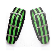 Trade Shop - Cinturino In Nylon Universale Ricambio Orologio Larghezza 20mm Nero Verde -