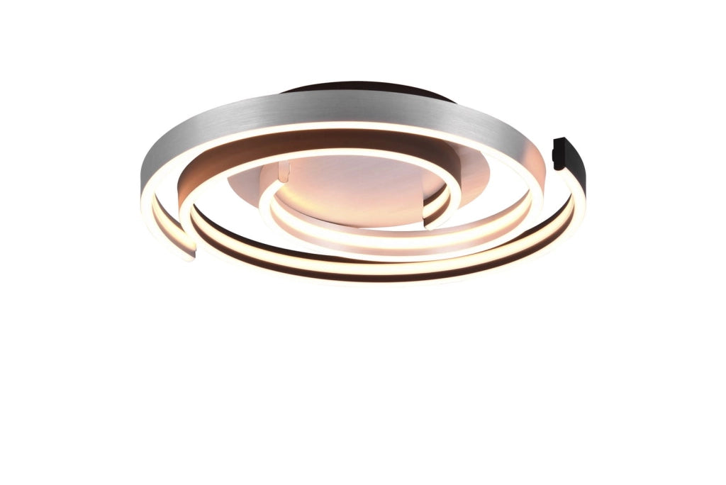 Plafoniera LED Trio Caya 50cm 58W cromo/nero 2700-6000K