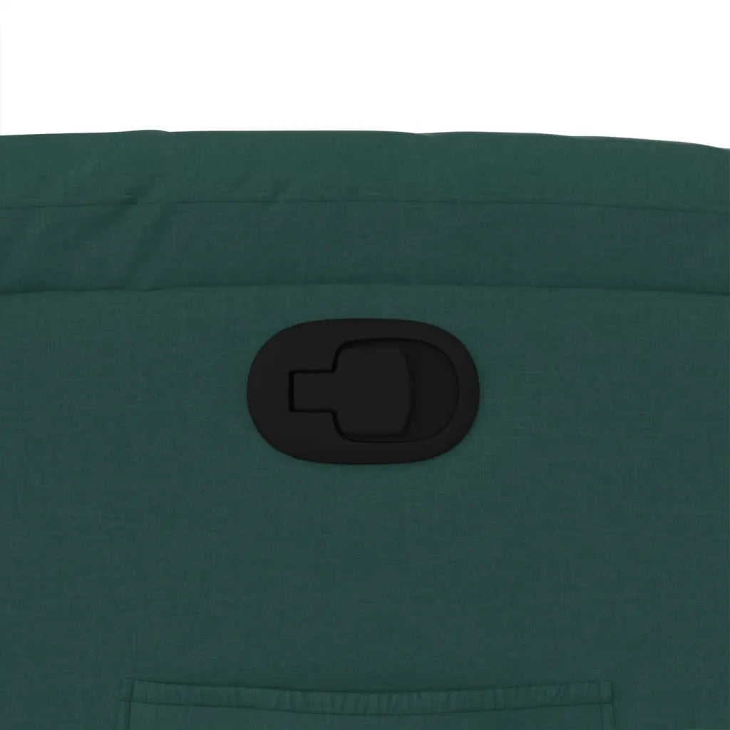 Poltrona Reclinabile in Tessuto Verde Scuro 373416