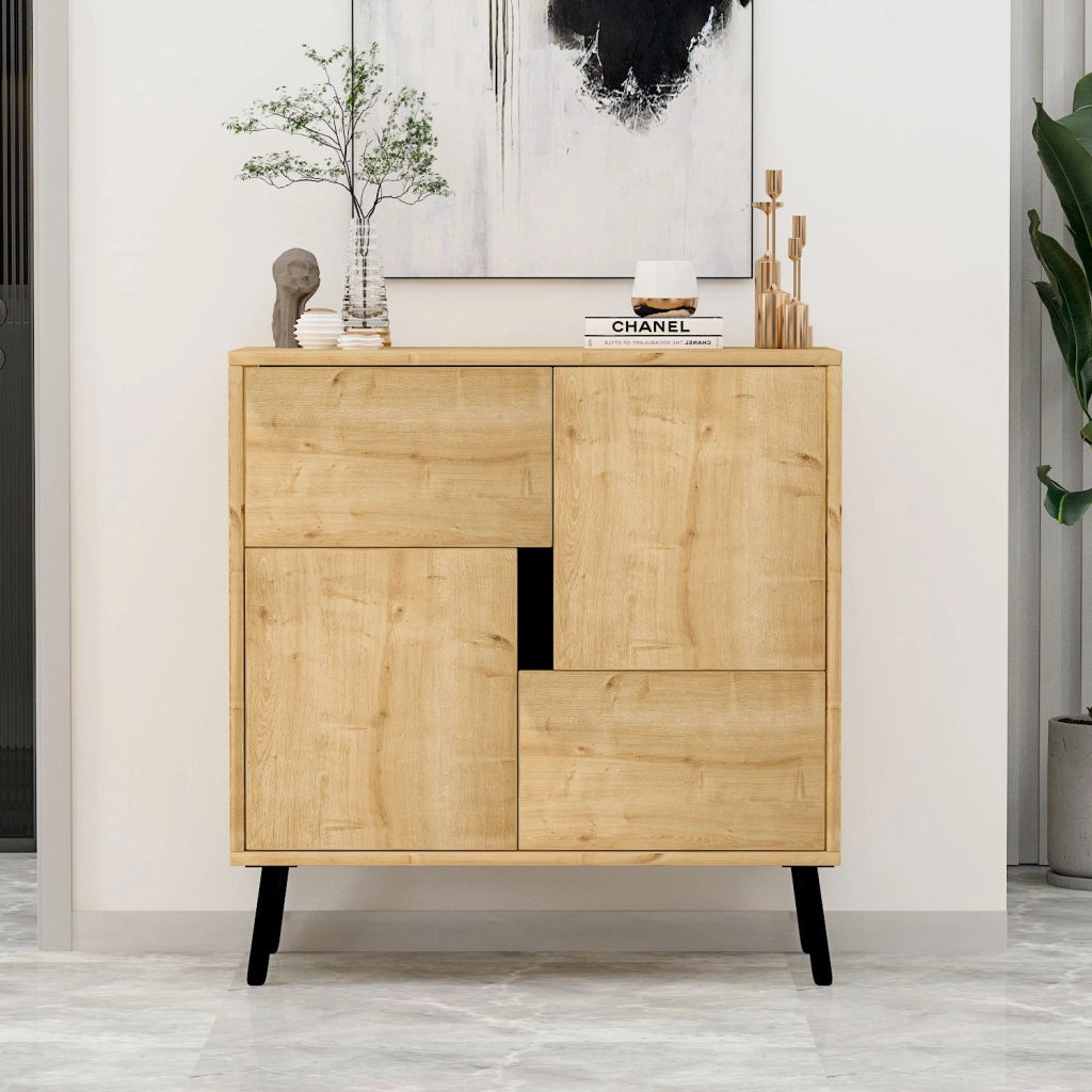 Credenza in legno "Darien" - 76 x 35 x 79 cm - Beige