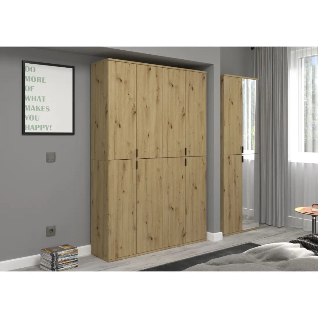 Armadio BODITE – 8 porte – Rovere chiaro – Eleganza e grande capacità