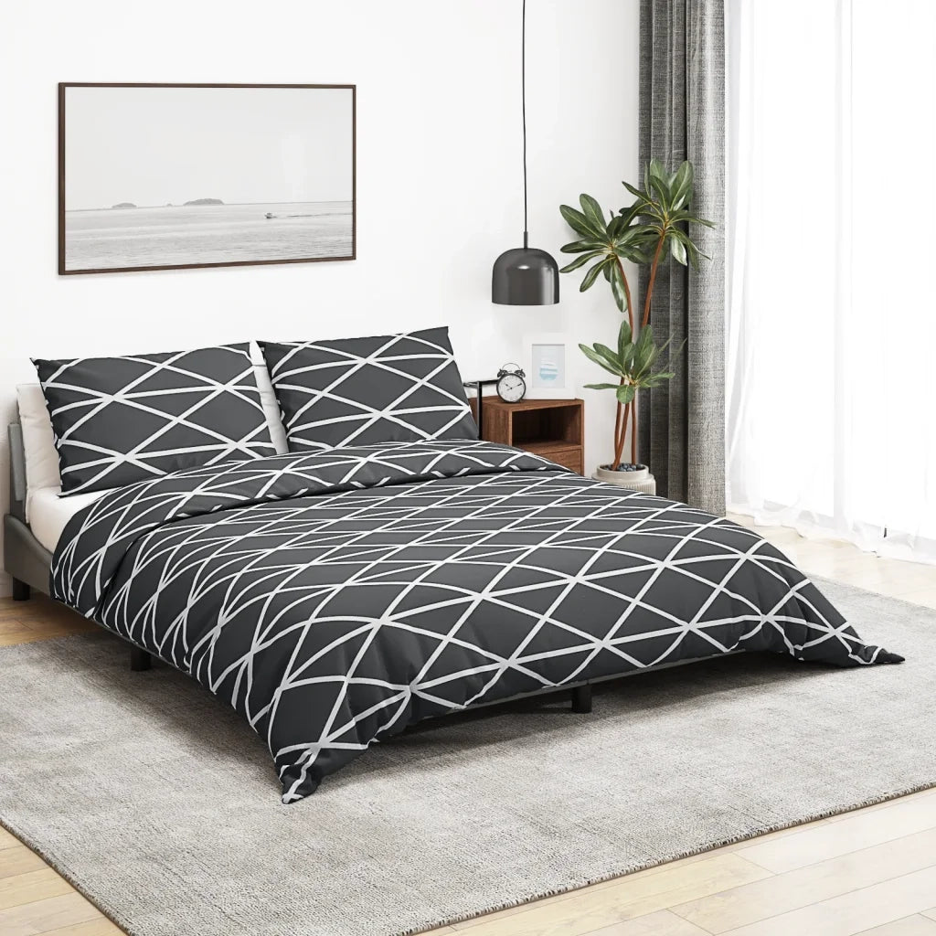 Set Copripiumino Grigio 135x200 cm in Cotone 136054