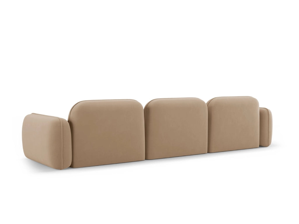 Cosmopolitan Design - Divano modulare "Sydney" 4 posti in velluto sabbia 