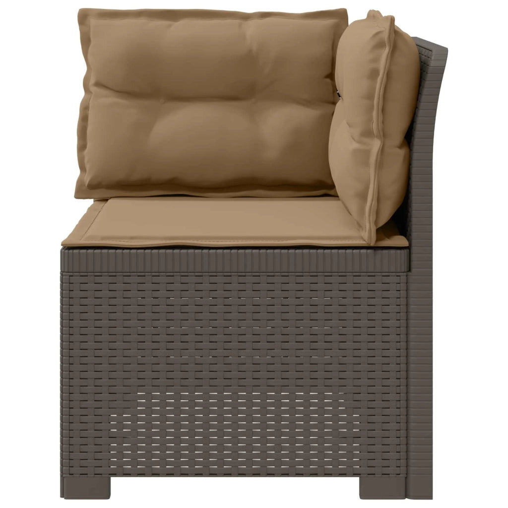 Divano da Giardino a 1 Posto con Cuscini Aspetto Rattan PP 8011846