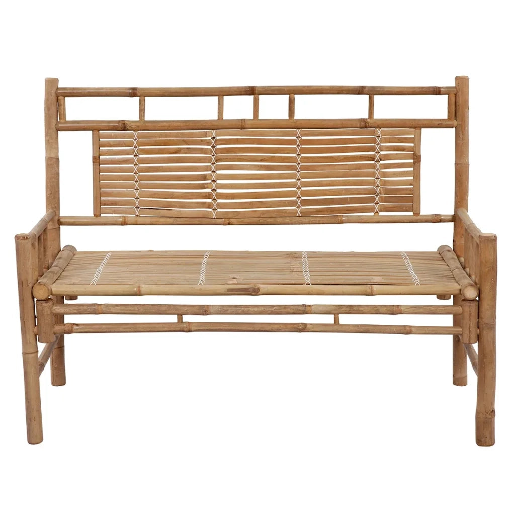 Panca da Giardino con Cuscino 120 cm in Bambù 3063878