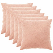 Federa 6 pcs HEERLEN Rosa 60 x 60 cm Bouclé 912638