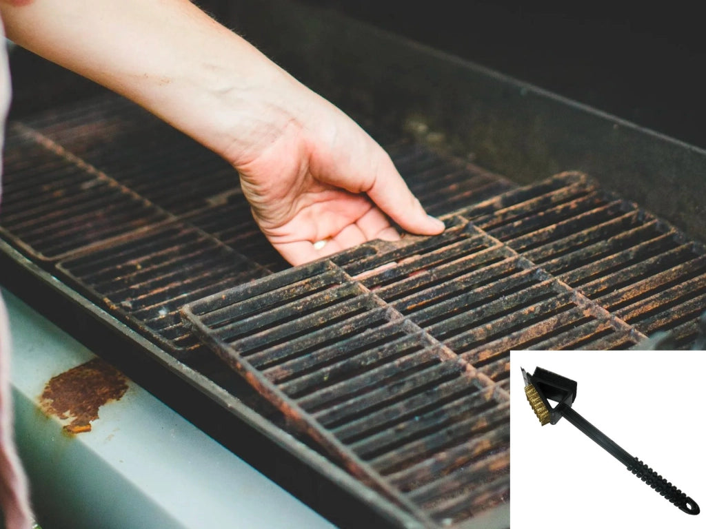 SPAZZOLA DOPPIA PER BARBECUE 36 cm