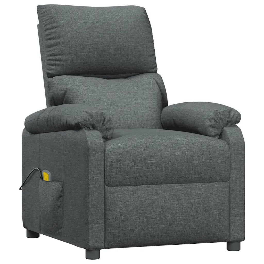 Poltrona Massaggiante Grigio Scuro in Tessuto 322457