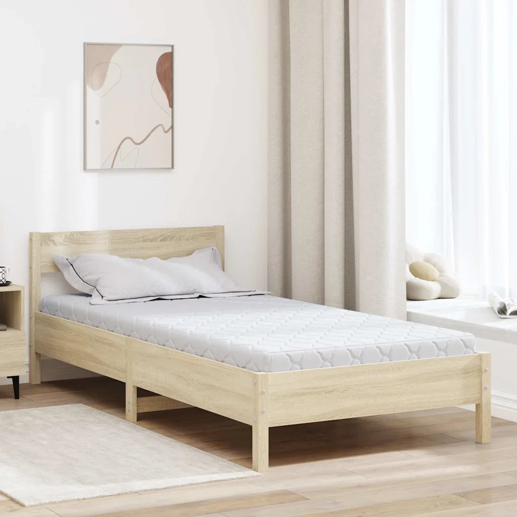 Materasso Bianco 90 x 200 cm Tessuto Jacquard