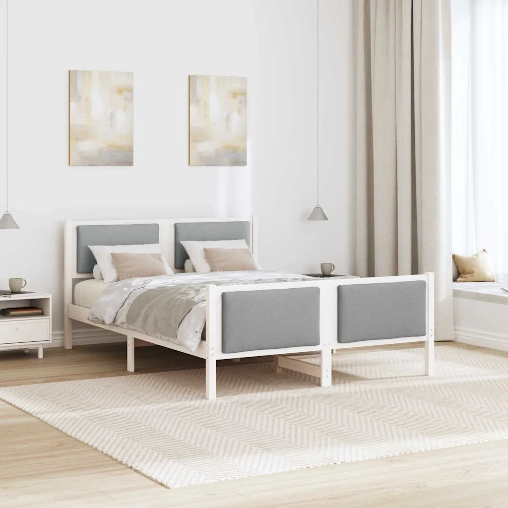 Letto matrimoniale | Letto per adulti | Struttura del letto Grigio chiaro 160 x 200 cm Tessuto