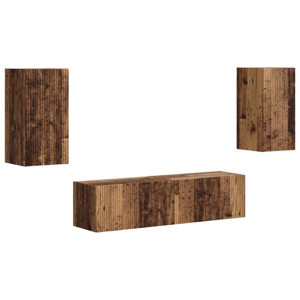 Set mobile TV 4 pcs Legno vecchio Legno multistrato 3409157