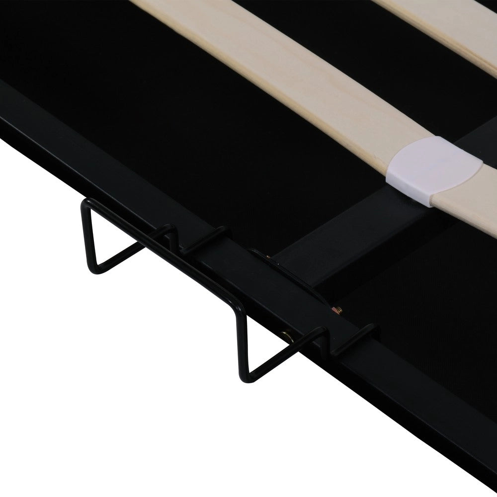 Letto Contenitore Imbottito con LED e USB ¨C Xylo ¨C Velluto Grigio 180x200