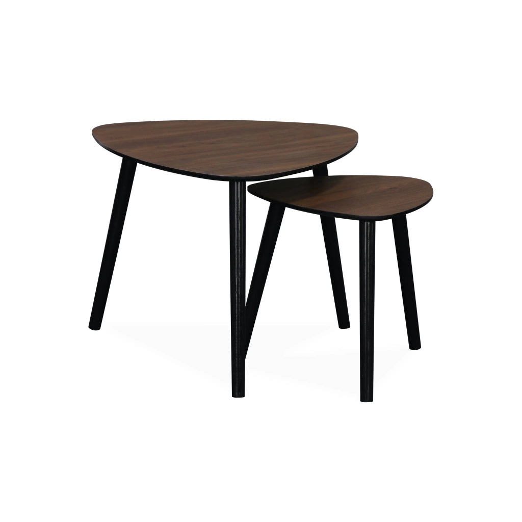 Tavolini scandinavi in mdf, noce