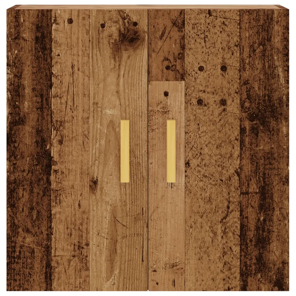 Mobiletto salvaspazio a parete in stile scandinavo 60 x 31 x 60 cm finitura naturale in legno composito anticato 02_0051023