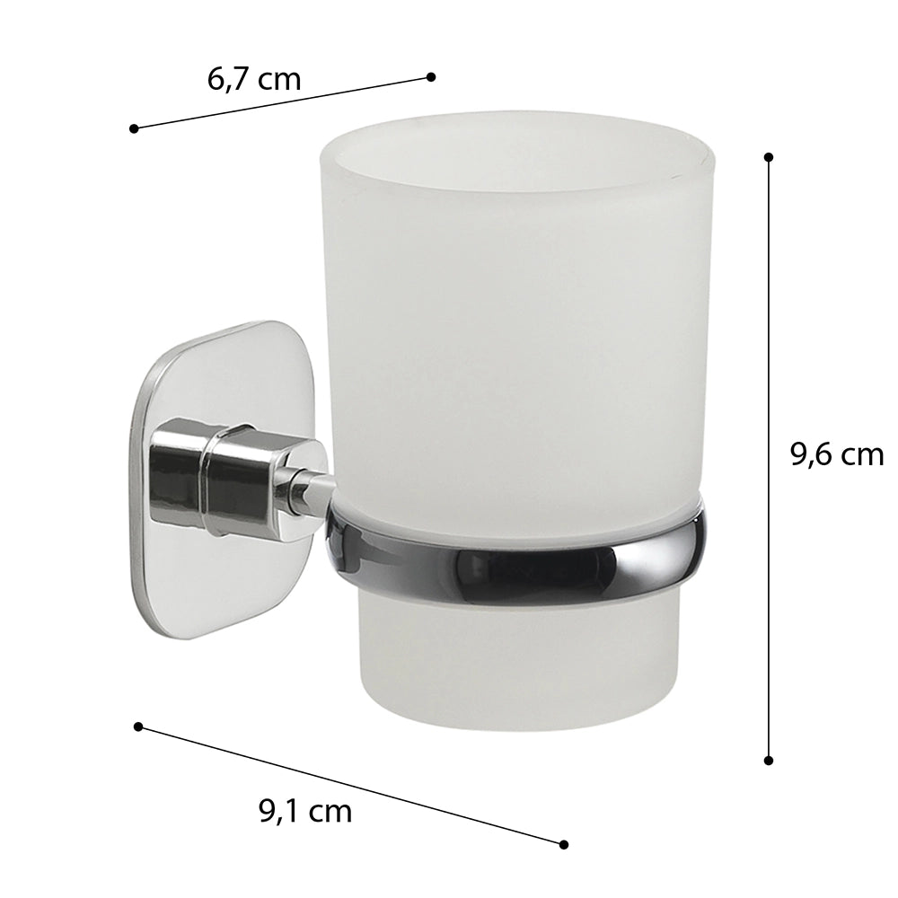 Set portaspazzolini e portasapone da muro Gedy linea Teide cromato