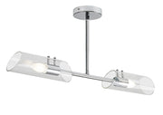 Plafoniera bagno cromata 2 vetro E14 IP44 Rabalux