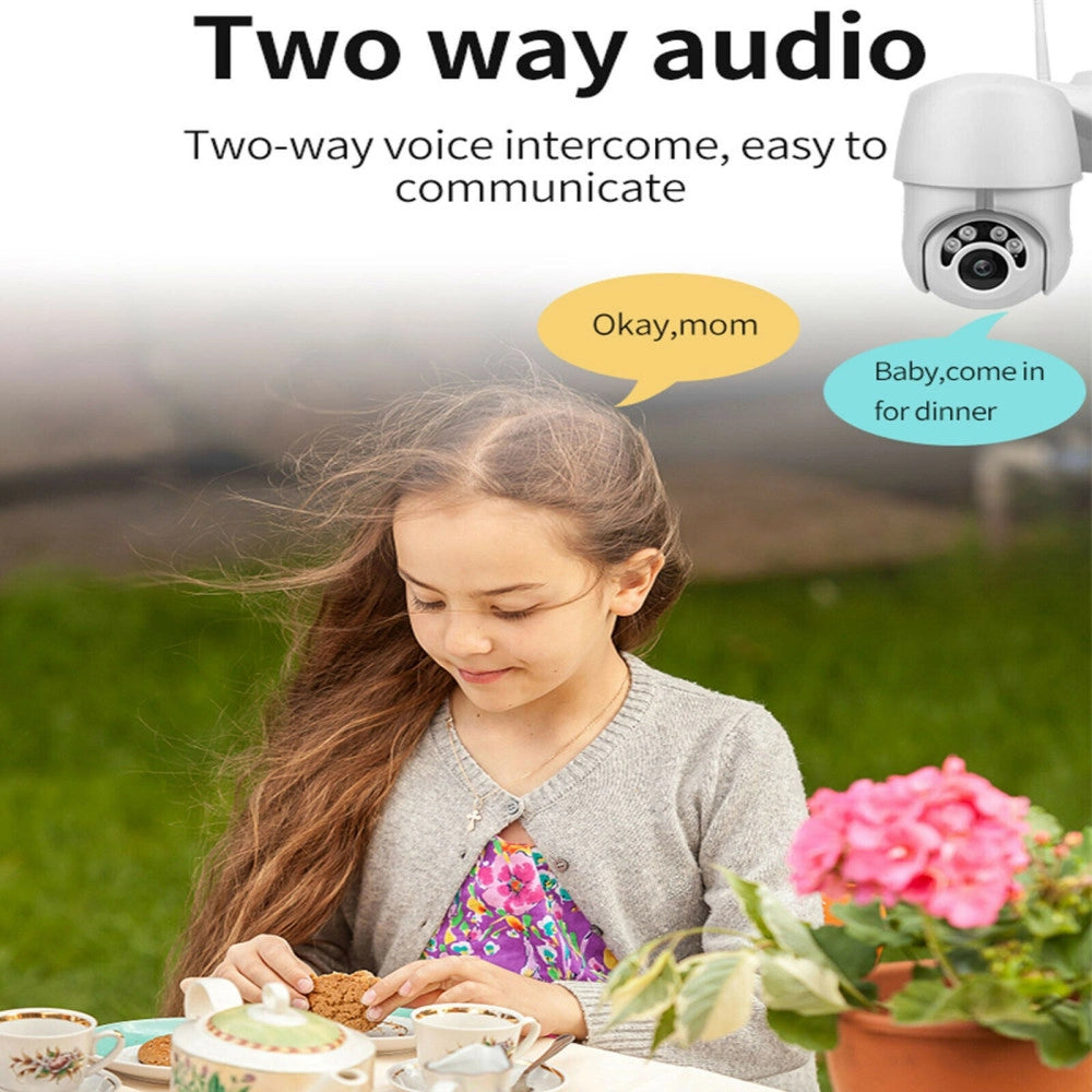 Trade Shop - Telecamera Ptz 1080p Full Hd Esterna Ip Camera Motorizzata Ir Wifi Webcam -