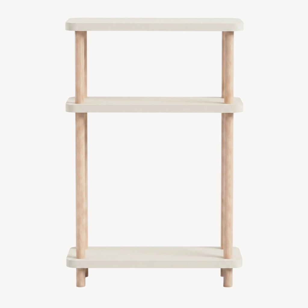Scaffale da Terra Multiuso Nampernu a 3 Piani 62 x 40 x 18 cm - Bianco [en.casa]