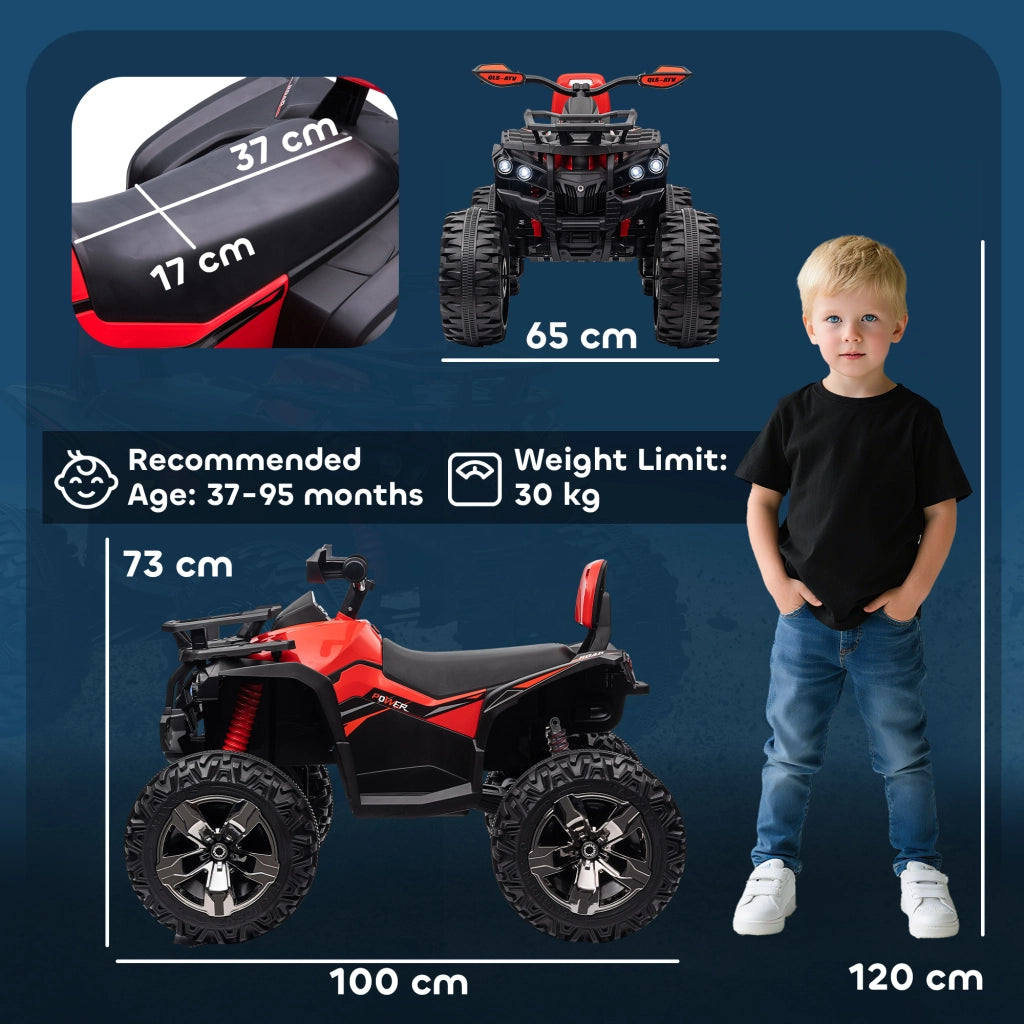 Quad Elettrico per Bambini ¨C Minimal ¨C Rosso 100x65x73cm