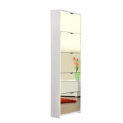 Scarpiera 5 ribalte con specchio 58x177x17 cm