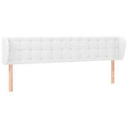 Testiera | Testata ad Orecchio Bianca 183x23x78/88 cm in Similpelle